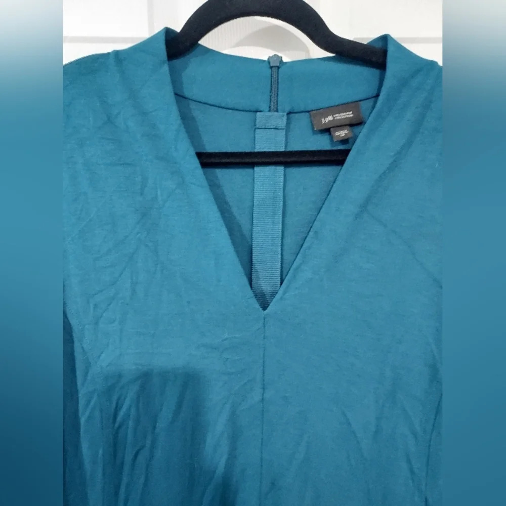 J. Jill Wearever Collection Tidewater Blue Double Face Jersey Sheath Dress in 2X - Picture 4 of 15